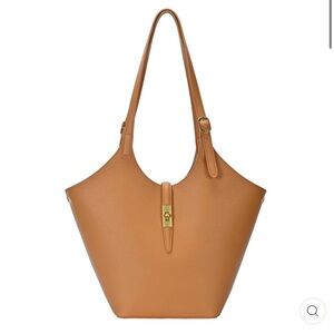 Miztique Isabelle Scoop Neck Tote with Pouch - Camel